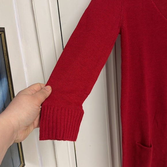 NWOT EXPRESS Woollen Mini dress with V-Neck and sleeves with pockets! Size UK S - Picture 8 of 13